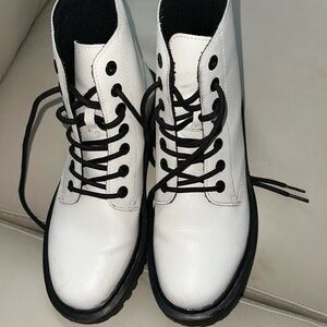 White Lace Up Dr. Martens